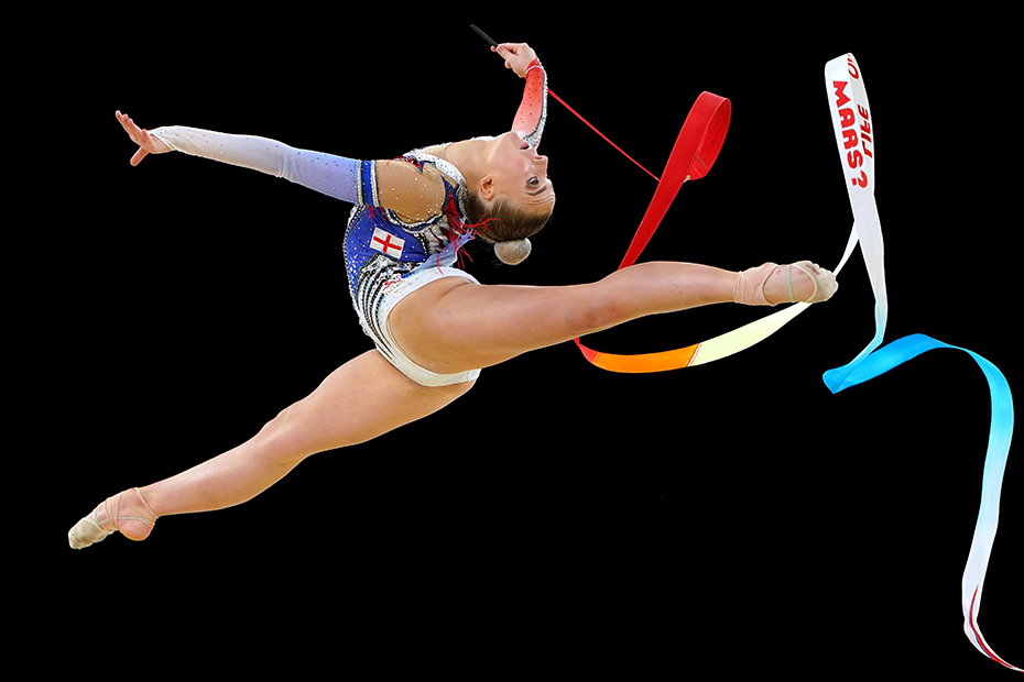England's Saffron Severn during the Rhythmic Gymnastics, Team Final and Individual Qualification - Sub Division 1 at Arena Birmingham on day seven of the 2022 Commonwealth Games