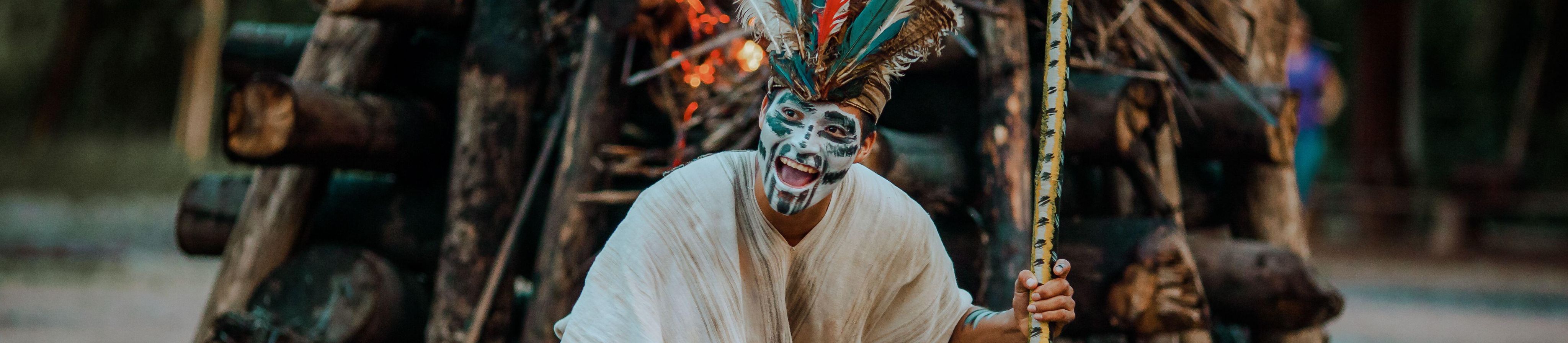 July 29, 2010 Chanchamayo, Peru. Group of native Ashininkas welcome tourists in their village. - Image ID: 2T64KWW (RF)