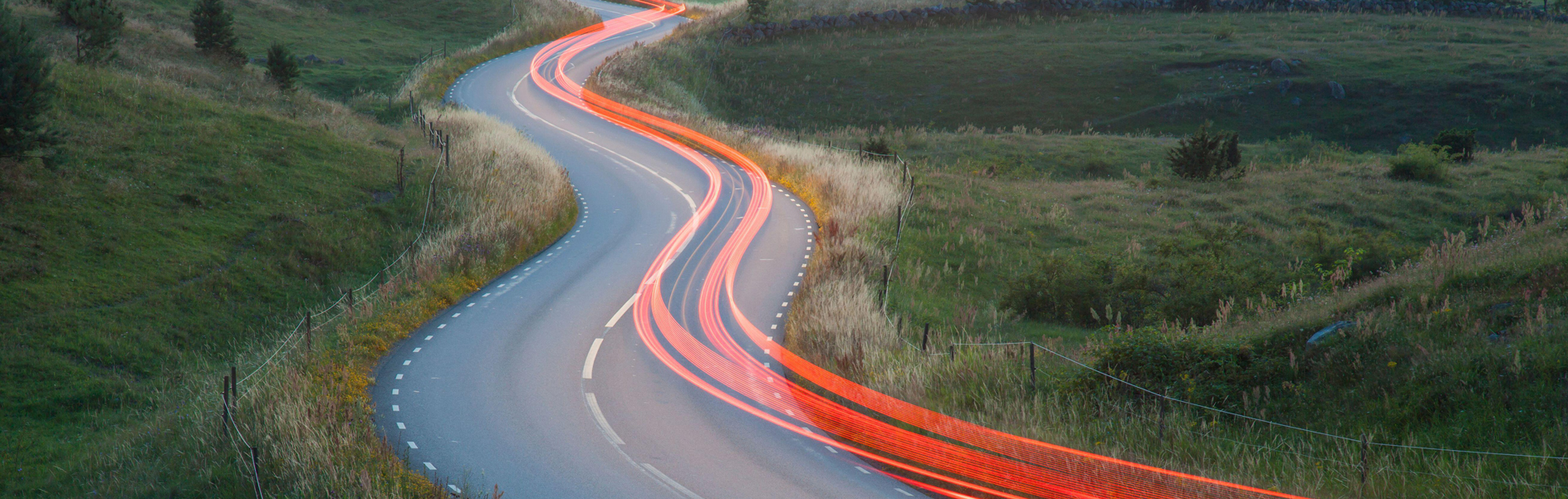 Winding road, Havaeng, Skane, Sweden